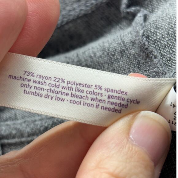 Cacique Women's Size 14/16 Gray Open Front Waterfall Soft Stretch Cardigan - Picture 5 of 5